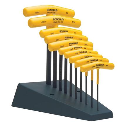Bondhus, HTX10FS 10PC 3/32-3/8 T-Handle HEX Set, 1