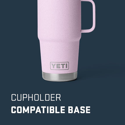 YETI Rambler 20 oz Travel Mug, Stainless Steel, Vacuum Insulated with Stronghold Lid, Cherry Blossom