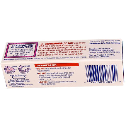 Fixodent Denture Adhesive Cream Original 1.40 Oz (Pack Of 3)