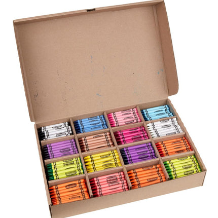 CRAYOLA Classpack, 800 Wax Crayons, 16 Assorted Colours, Bulk Pack for Schools and Classrooms, Art Supplies for Kids