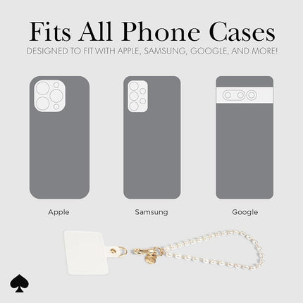 kate spade new york Phone Charm Wrist Strap - Detachable Cell Phone Lanyard - Sea Pearl