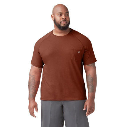 Camiseta de alto rendimiento de manga corta Dickies para hombre, color Red Rock Heather, talla 3X-Large Big Tall