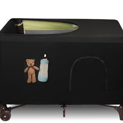 Dofilachy Blackout Cover for Pack N Play - Crib Bl
