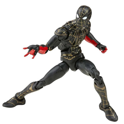 Marvel Legends Series Black & Gold Suit Spider-Man 15cm Collectible Action Figure Toy, 2 Accessories and 1 Build-A-Figure Part(s)