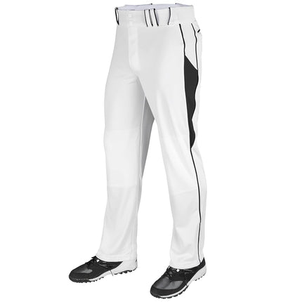 CHAMPRO Youth Triple Crown Baseball Pant, White/Black, Small
