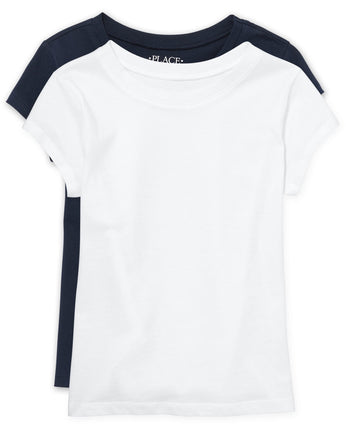 The Children's Place Girls Short Sleeve Solid T-Sh