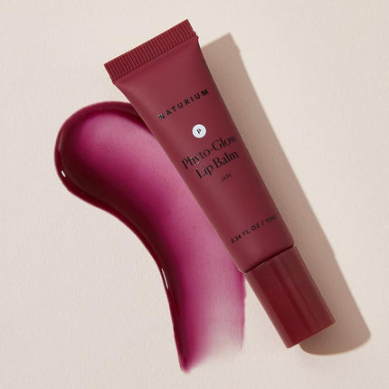Naturium Phyto-Glow Lip Balm | With Shea Butter & Squalane, Sheer Tinted Colour | 10 ml, Jam