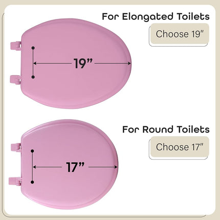 Achim Home Furnishings TOVYSTTR04 Fantasia Standard Toilet Seat, 17-Inch, Soft Tea Rose