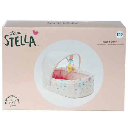 Manhattan Toy Stella Collection Soft Baby Doll Crib with Removable Canopy and Mobile for 30.48cm to 38.1cm Baby Dolls