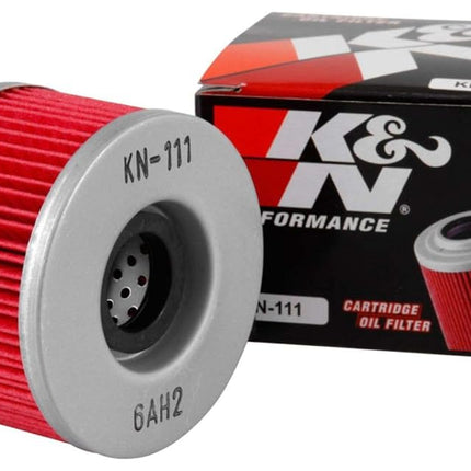 K&N Powersports Oil Filter - Cartridge 69x45mm compatible with Honda (KN-111), Black