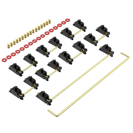 DUROCK Stabilizer V3, Screw in Stabilizers with 2u 6.25u 7u Wires, PCB Mount Keyboard Stabilizers for Mechanical Keyboards (V3 Black Gold 100% Kit)