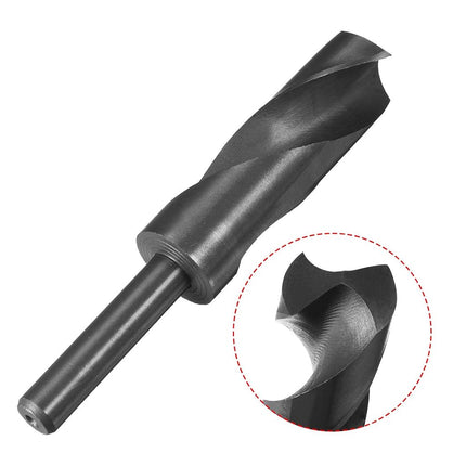 uxcell Reduced Shank Drill Bit 27mm Black Nitride Coated with 1/2 Inch Straight Shank, High Speed Steel HSS 9341 Twist Drill Bit for Stainless Steel Alloy Metal Plastic
