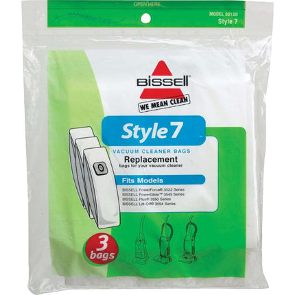 Bissell Style 7 3 Pack Vacuum Cleaner Bags, White