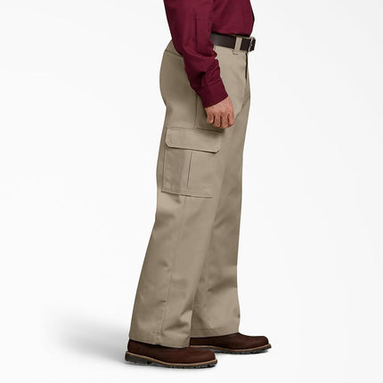 Dickies Men's Relaxed Straight-fit Cargo Work Pant Utility, Desert Sand V1, 30W / 30L