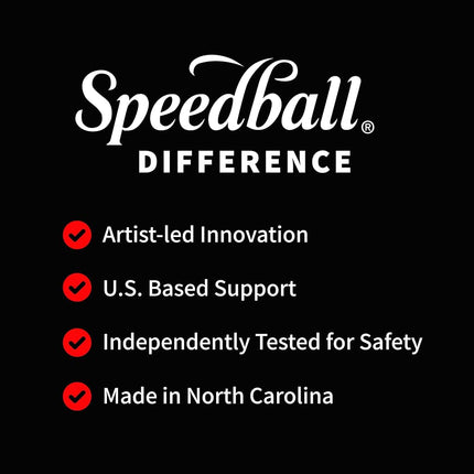 Speedball 75ml 2.5oz Water-Soluble Block Ink White, For Block Printing, Lino Printing, Screen Printing, For Artists Kit