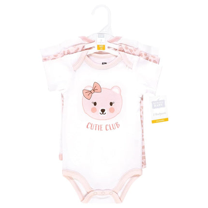 Hudson Baby Mamelucos de algodón unisex para bebé, Cutie Bear, 9-12 meses