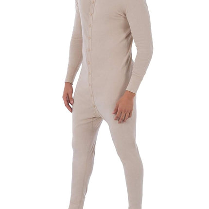 Fruit of the Loom Men's Premium Thermal Union Suit Pajama Bottom, Oatmeal, M UK