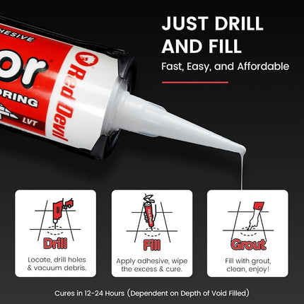 Fix-A-Floor Extra Strength Bonding Adhesive for Loose and Hollow Tile Repair 10 fl oz / 300ml Tube