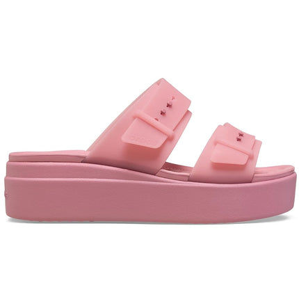 Crocs Sandalias de cuña baja Brooklyn Buckle para mujer, Rosette, 7 UK