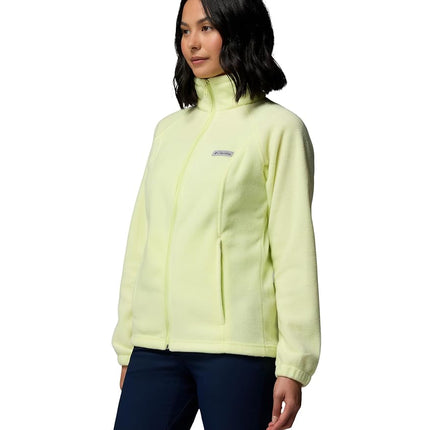 Columbia Women's Benton Springs Full Zip Fleece Jacket, Citron Haze, 2X