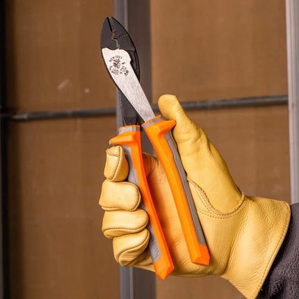 Klein Tools 1005RINS Insulated Pliers, Made in USA, Cutting/Crimping Tool for Insulated and Non-Insulated 10 to 22 AWG Wire and Connectors,1000V Rated