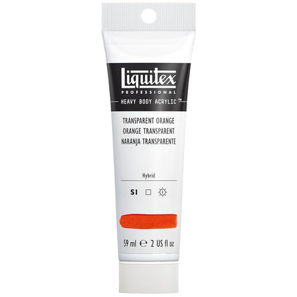 Pintura Acrílica Profesional de Cuerpo Denso Liquitex, Tubo de 2 oz (59ml), Naranja Transparente