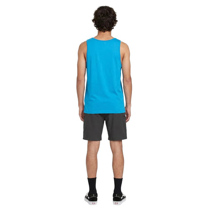 Volcom Men's Solid Heather Tank, Bay Blue Heather, Large