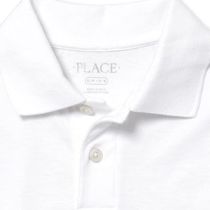 Lot de 2 polos à manches courtes en jersey doux pour garçon The Children's Place, Blanc, Lot de 3, Petit