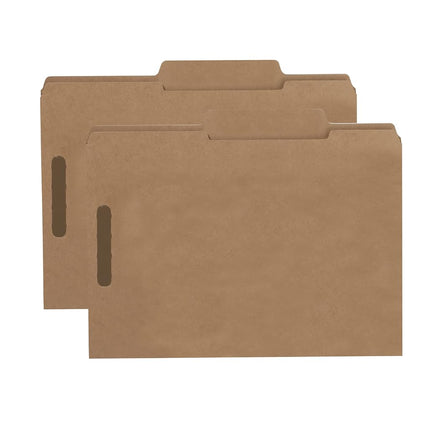 Smead Fastener File Folder, 2 Fasteners, 2/5-Cut Tab Right of Center Position, Letter Size, Kraft, 50 per Box (14882)