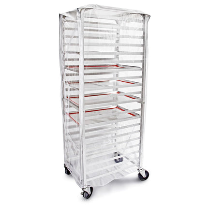 New Star Foodservice 36565 Commercial Sheet Pan Rack Cover, PVC, 20-Tier, 28 x 23 x 61 inch, Clear