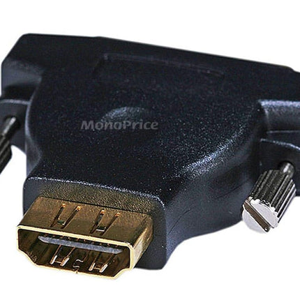 Monoprice 102689 M1-D (P&D) Male to HDMI Female Adapter, Gold Plated (102689)