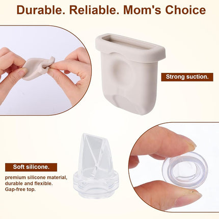 12pcs Breast Pump Parts for eufy, Includes 4 Silicone Diaphragms 4 Duckbill Valves & Nozzle Covers Accessories Kit Compatible with eufy S1 Pro/S1/E10/E20