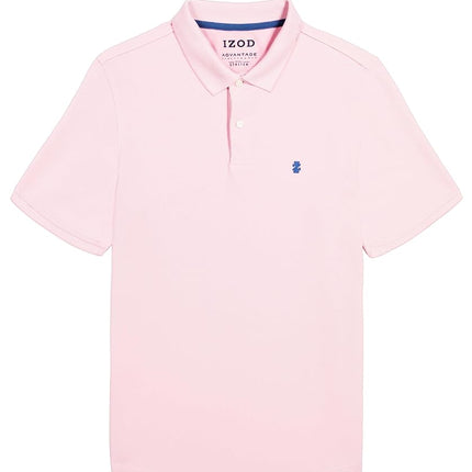 IZOD Men's Advantage Performance Short Sleeve Fashion Polo Shirt, Peony Pink, XL