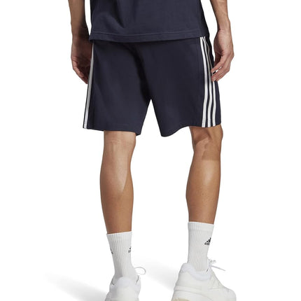 adidas Men's Essentials 3-Stripes Shorts, Semi Lucid Blue/White, XXL