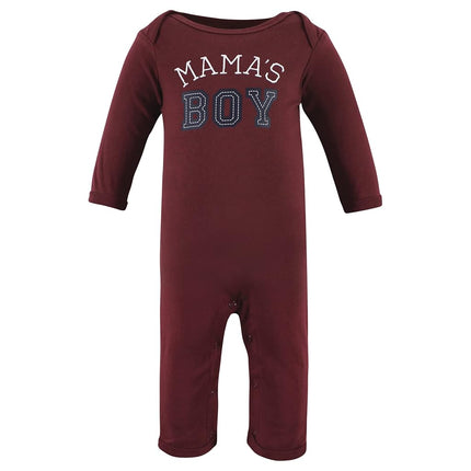 Hudson Baby baby-girls Cotton Coveralls, Mamas Boy, 9-12 Months