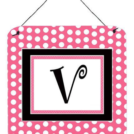 Caroline's Treasures Letter V Initial with Pink/Bl