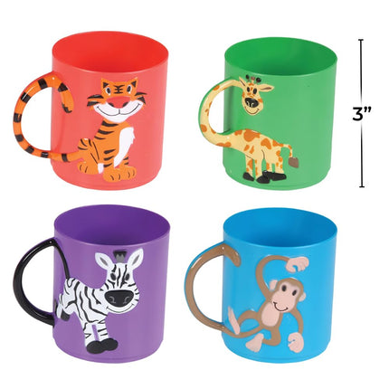 Rhode Island Novelty Animal Mugs Assorted Color and design (12 Pack)