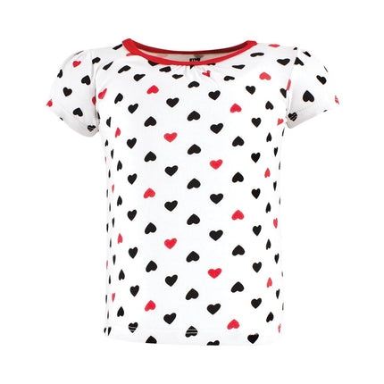T-shirts bébé unisexe à manches courtes Hudson Baby, fille papa rouge noir, 3 ans