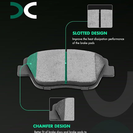 SCITOO D1444 D1445 Front Rear Ceramic Brake Pads Sets Fit For Hyundai Sonata 2011-2014,For Kia Optima 2011-2014