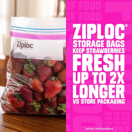 Ziploc Marinade Bags, Half Gallon, 24-Count (Pack of 3)