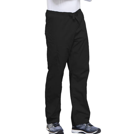 CHEROKEE Men & Women Scrubs Pant Workwear Originals Drawstring Cargo 4100, Black, X-Large