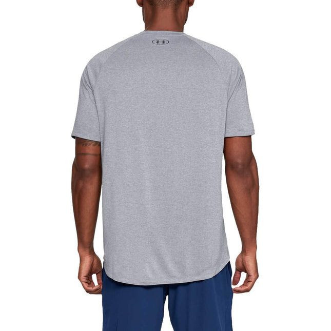 Under Armour Men's Tech 2.0 Short Sleeve T-Shirt, Steel Light Heather (036)/Black, 5XL