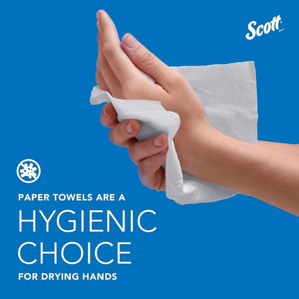 Scott Multifold Hand Towels, Z-Fold White Paper Towels for Bathroom, Soft, Strong, Eco-Friendly, Highly Absorbent, 16 Packs x 250 Z-Fold Paper Sheets (4,000 Sheets Total). Model nr. 1804