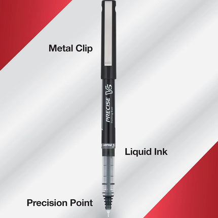 Pilot Precise V5 Stick Rolling Ball Pens, Extra Fine Point 0.5mm, 10 Colors (12562)