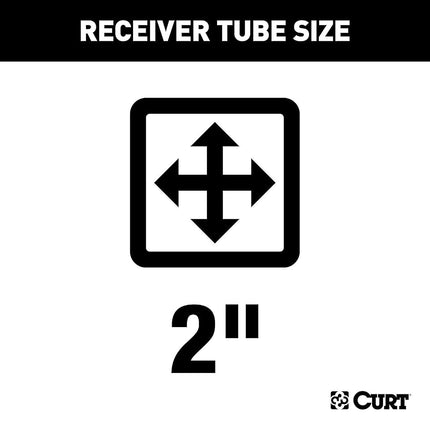 CURT 13392 Class 3 Trailer Hitch, 2-Inch Receiver, Compatible with Select Jeep Wrangler JL, Black