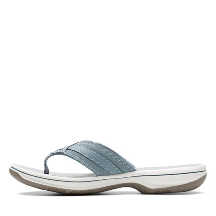 Clarks Women's 26142714 Flip-Flop, Blue Grey Synthetic, 6.5 UK