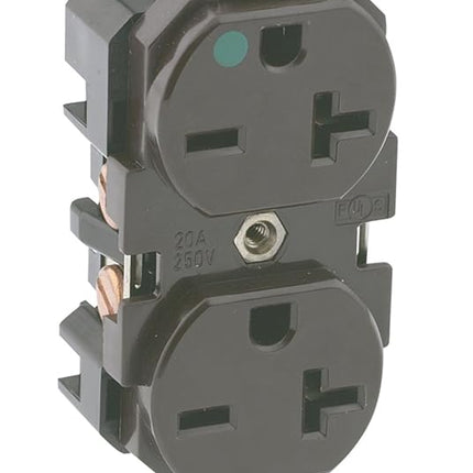 Leviton 8400 20 Amp, 250 Volt, Wide Body Duplex Re