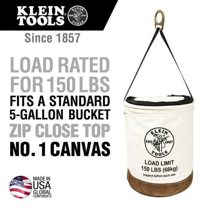 Klein Tools 5104CLR22 Heavy Duty Top Closing Bucket, 22 by Klein Tools