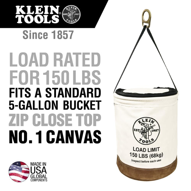 Klein Tools 5104CLR22 Heavy Duty Top Closing Bucket, 22 by Klein Tools