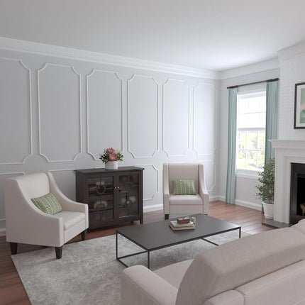 Ekena Millwork PML00X00TR-CASE-8 Traditional (8-Pack) Panel Moulding, 3/4"H x 3/8"P x 94"L, Primed
